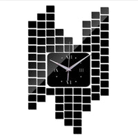 Mosaic Wall Sticker Clock Wall Decoration Digital Wall Clock Clock | ORANGE KNIGHT & CO.