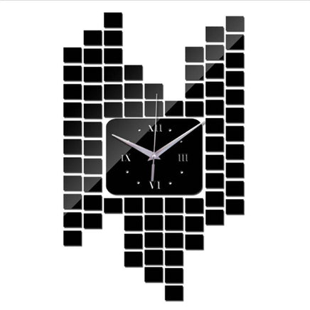 Mosaic Wall Sticker Clock Wall Decoration Digital Wall Clock Clock | ORANGE KNIGHT & CO.
