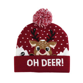 LED Christmas Knitted Festive Hat | ORANGE KNIGHT & CO.