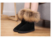 Women's Fox Fur Snow Boots | ORANGE KNIGHT & CO.