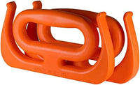 MAMMOTH GRIP Heavy Duty Carrier 2-Pack in bright orange, designed for carrying groceries, buckets, and paint cans with 100 lbs capacity per grip.