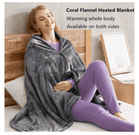 Winter Flannel Heated Blanket Cold Protection Body Warmer Usb Heated Warm Shawl Electric Heated Plush Blanket | ORANGE KNIGHT & CO.