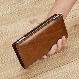 Cash Bag Cowhide Wallet Large Capacity | ORANGE KNIGHT & CO.