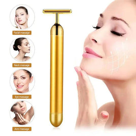 Energy 24K Gold T Beauty Bar Facial Roller Massager | ORANGE KNIGHT & CO.