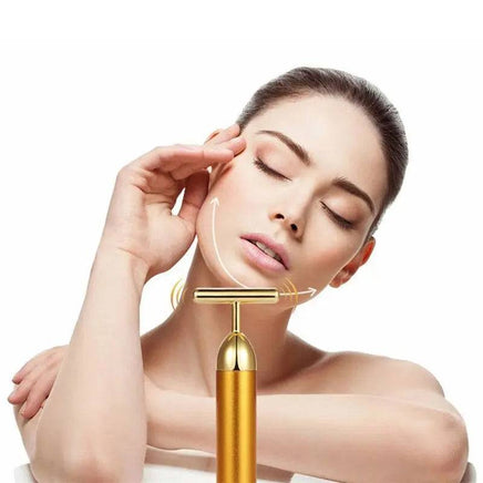 Energy 24K Gold T Beauty Bar Facial Roller Massager | ORANGE KNIGHT & CO.