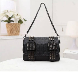 Fashion Women Black Leather Messenger Bags&wallet | ORANGE KNIGHT & CO.