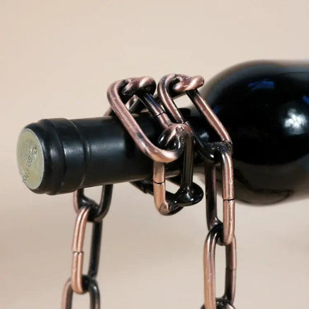 Magic Iron Chain Wine Bottle Holder | ORANGE KNIGHT & CO.
