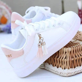 Mesh white shoes ladies fashion breathable shoes students Korean casual shoes sports shoes flat shoes womens shoes | ORANGE KNIGHT & CO.