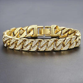 Miami Gold Curb Cuban Bracelet | ORANGE KNIGHT & CO. Perfect for Mother's Day 2024