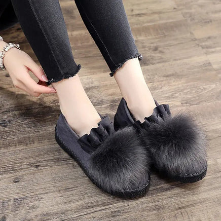 Womens Cotton Fleece Winter Beanie Shoes | ORANGE KNIGHT & CO.