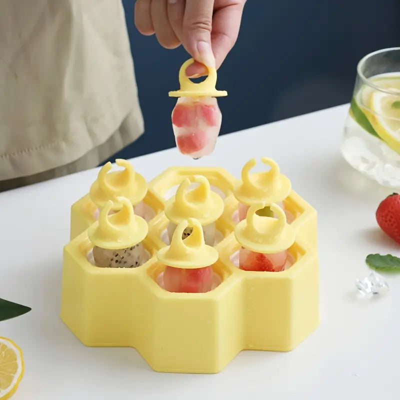 DIY Silicone Popsicle Mold | 7-Cavity Ice Cream Maker for Homemade Frozen Treats
