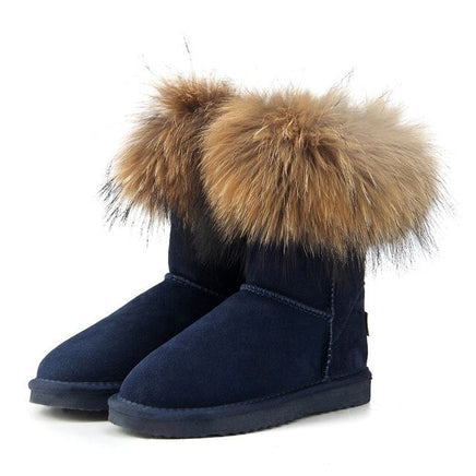 Women's Fox Fur Snow Boots | ORANGE KNIGHT & CO.