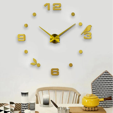 2023 creative nordic Luxury acrylic Sticker clock wall Big DIY 3D digital Home Decoration Modern Wall Clocks horloge reloj pared | ORANGE KNIGHT & CO.