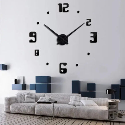 2023 creative nordic Luxury acrylic Sticker clock wall Big DIY 3D digital Home Decoration Modern Wall Clocks horloge reloj pared | ORANGE KNIGHT & CO.