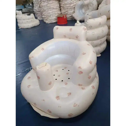 Inflatable baby chair with yellow fruit print for baby safety