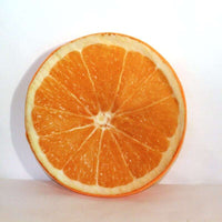 Realistic orange fruit slice cushion