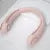 Pink Mini Bladeless Neck Fan Outdoor with a soft matte finish, offering lightweight, quiet, and rechargeable cooling for outdoor activities.