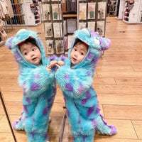 Kids in colorful monster costume