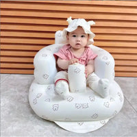 Baby inflatable chair with safety features for dining & bath