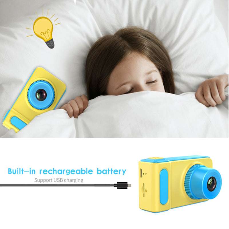 Child sleeping with mini camera