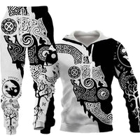 3D Wolf Print Tracksuit Men Sportswear Hooded Sweatsuit Two Piece Outdoors Running Fitness Mens Clothing Jogging Set | ORANGE KNIGHT & CO.