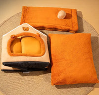 Enclosed Pet Bed for Cats and Small Dogs