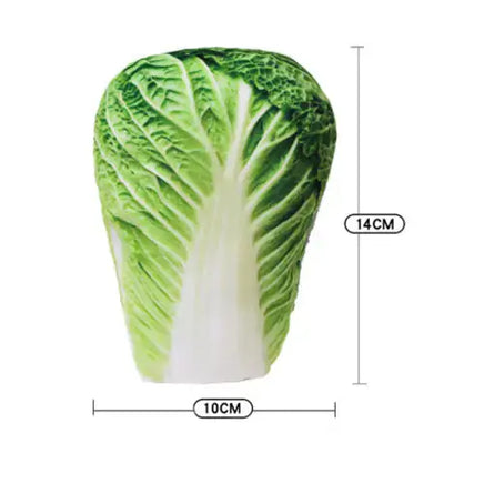 Cabbage-shaped Meat Games Pet Toy with realistic detailing, measuring 14cm in height and 10cm in width for dog play.