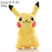 Adorable Pikachu plush toy, 23cm size, lightweight at 100g, perfect for cuddling and gifting to fans of stuffed toys and characters.