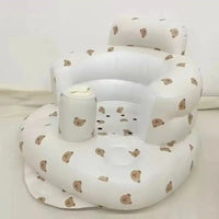 Inflatable baby chair with lemon pattern for dining and bath