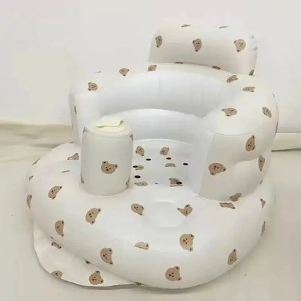Inflatable baby chair with lemon pattern for dining and bath
