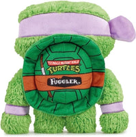 Fuggler TMNT Plush Donatello - Limited Edition green plush toy with Teenage Mutant Ninja Turtles shell design and Fuggler branding on back.