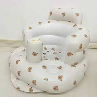 Cute baby inflatable chair with bear pattern for toddler safety