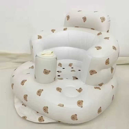 Cute baby inflatable chair with bear pattern for toddler safety