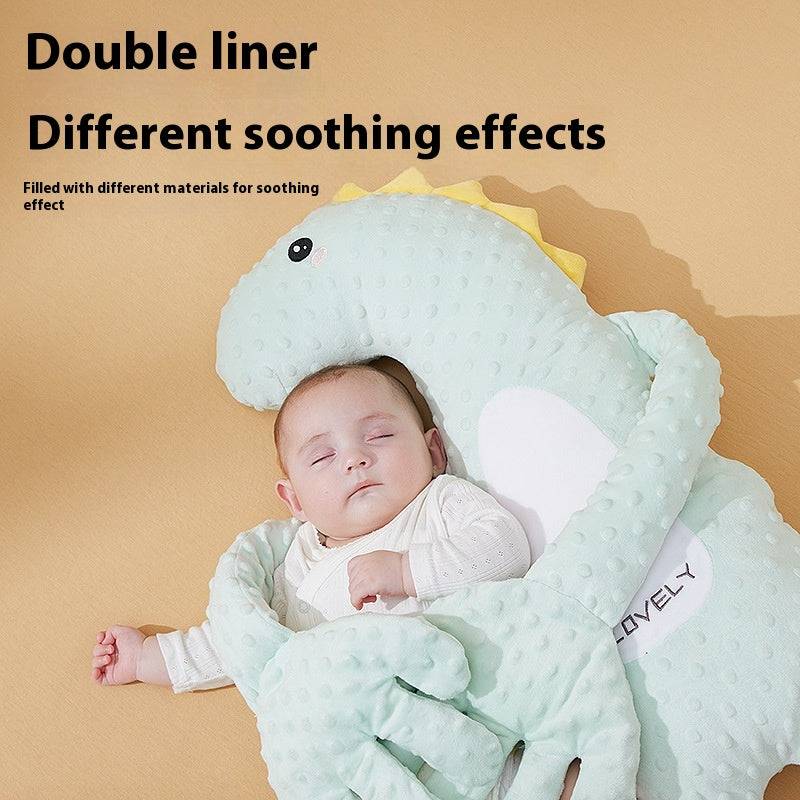 Baby pillow with animal shape for infants, soft plush material, soothing design