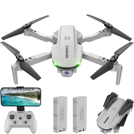 Simrex foldable drone with 1080P camera and propellers