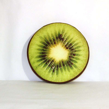 Kiwi fruit plush pillow for cozy spaces