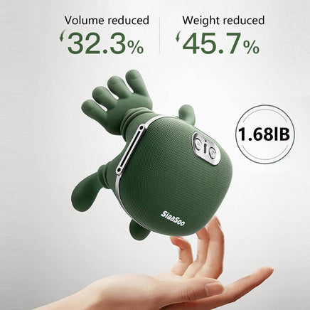 Lightweight Siasoo Neck Massager 2025 with 32.3% volume and 45.7% weight reduction, weighing only 1.68 lb for portable comfort.