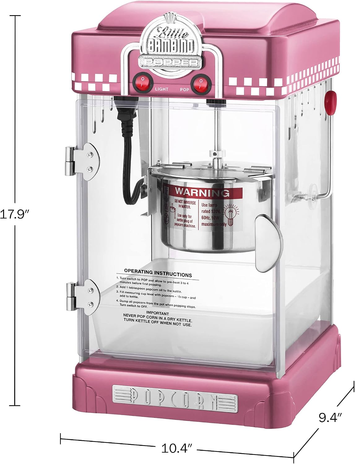 Pop Pup 2.5oz Popcorn Machine - Vintage Tabletop Popper