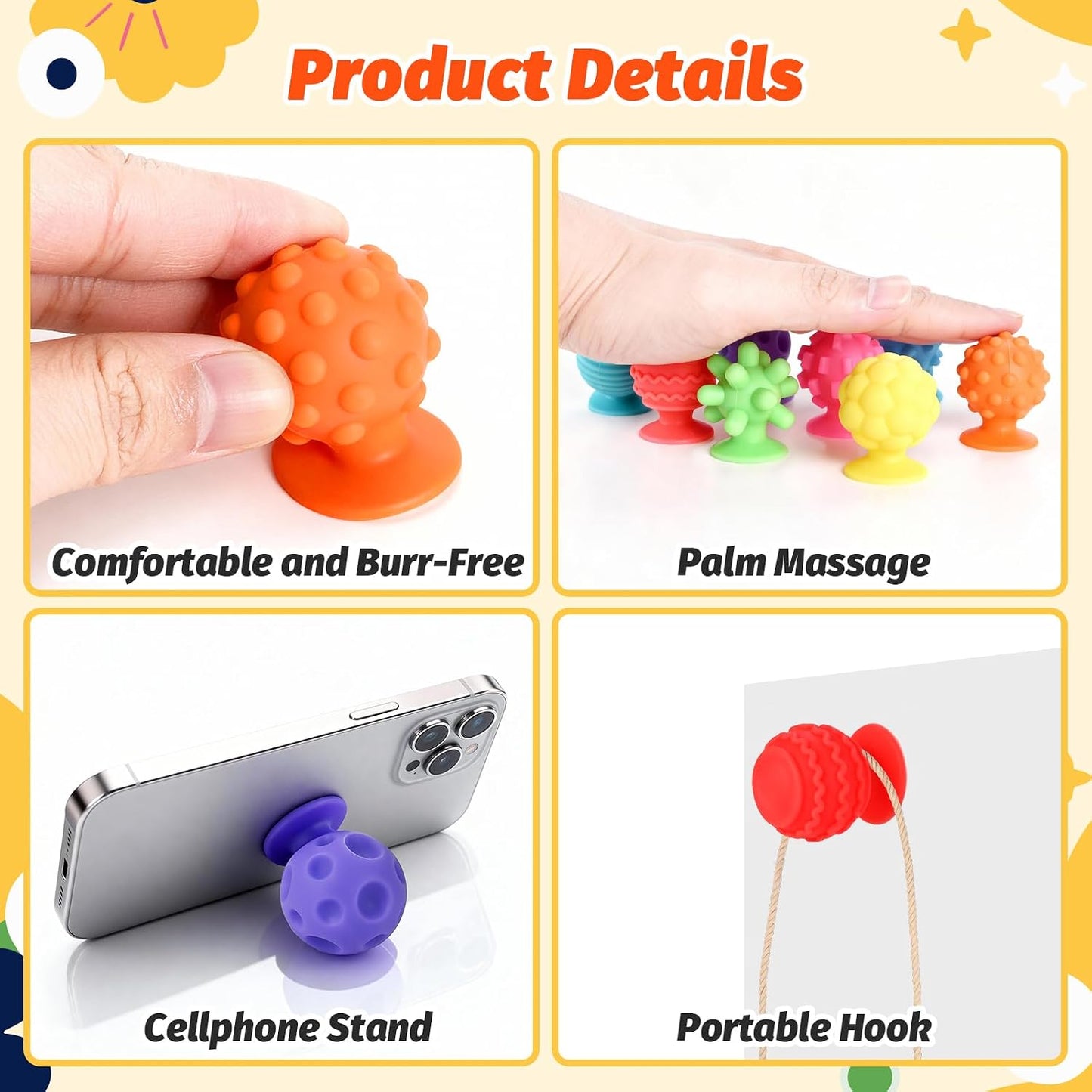 Sensory Suction Toys for Kids - Calming 16-Pack