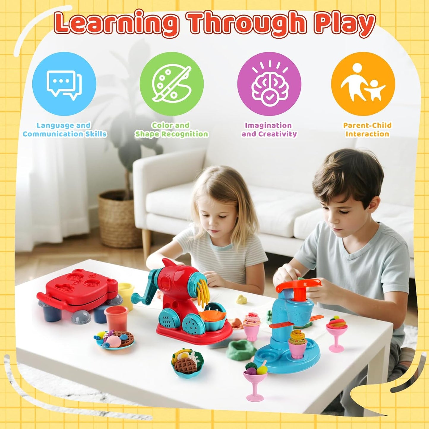 Kids Playdough Kitchen Set for Creative Chefs