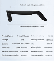 AI smart glasses with HD video and touch controls