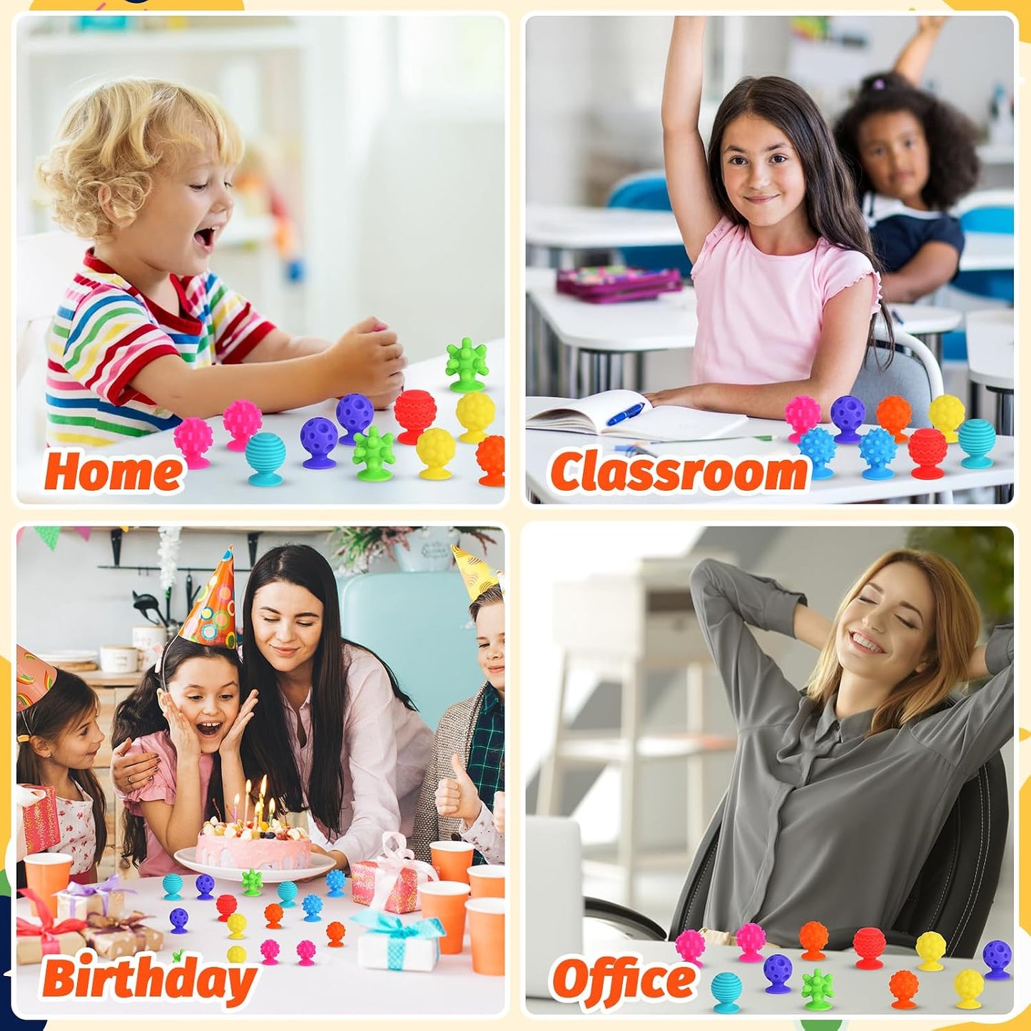 Sensory Suction Toys for Kids - Calming 16-Pack