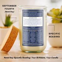 Birthday Candles - Custom Birthdate Astrological Zodiac Scented Candles. Astrology Gifts. All Natural Soy Wax. 75+ Hour Burn Time. Made in USA - September 9