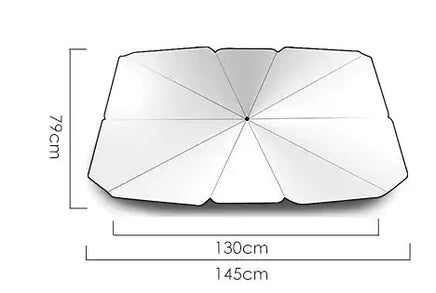 Car sunshade reducing interior temperature by 30-40°C, providing a cool and comfortable driving experience.