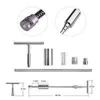 Close-up view of the dent remover bar with detailed measurements. Features a sliding hammer mechanism for effective dent removal.