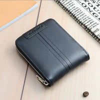 Fashion Men's Short Wallet, Classic  Style, Horizontal Style, Large Capacity Zipper, Multi-Card Business Wallet | ORANGE KNIGHT & CO.