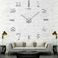 47 inches Creative Decoration Bedroom Wall Decor Acrylic Sticker Wall Clock Home Diy 3D Large Mirror Wall Clock | ORANGE KNIGHT & CO.