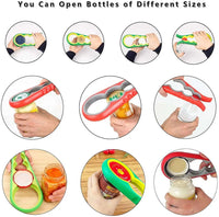 4 in 1 Multi Easy Clip Jar And Bottle Opener Kitchen Gadget For Opening Lids Bottle Top Screw Gripper Lid Remover Tool | ORANGE KNIGHT & CO.