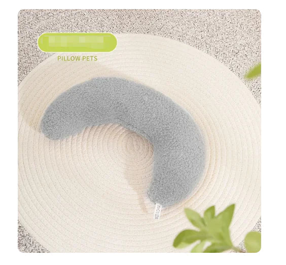 Gray U-shaped pet pillow