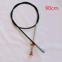 90CM sewer dredger spring pipe cleaning tool with flexible metal spring and red handle, ideal for unclogging kitchen sink drains.